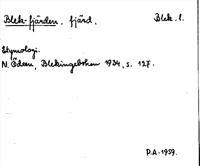 Bild på arkivkortet för arkivposten Blek-fjärden