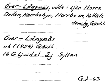 Bild på arkivkortet för arkivposten Över-Långnäs