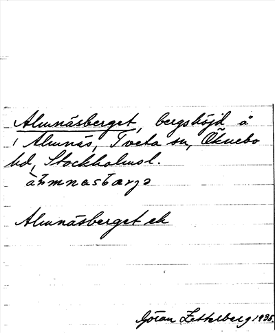 Bild på arkivkortet för arkivposten Almnäsberget