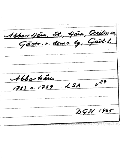 Bild på arkivkortet för arkivposten Abborrtjärn, St.