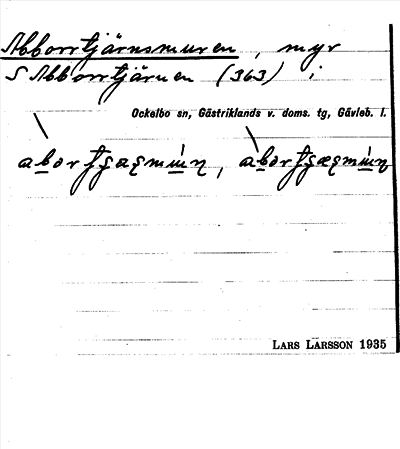 Bild på arkivkortet för arkivposten Abborrtjärnsmuren