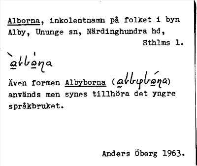 Bild på arkivkortet för arkivposten Alborna