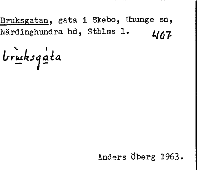Bild på arkivkortet för arkivposten Bruksgatan