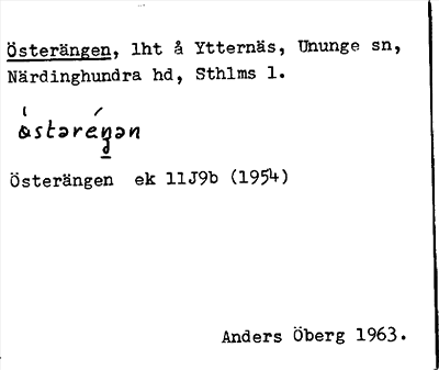 Bild på arkivkortet för arkivposten Österängen