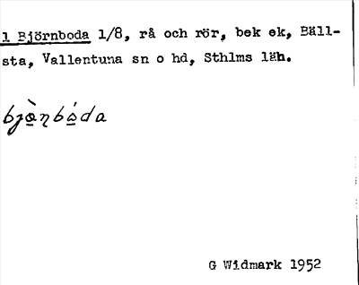 Bild på arkivkortet för arkivposten Björnboda