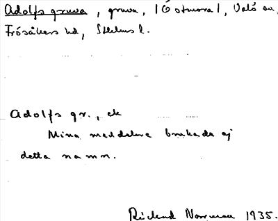 Bild på arkivkortet för arkivposten Adolfs gruva