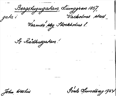 Bild på arkivkortet för arkivposten Bergstugugatan