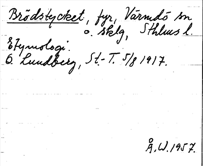 Bild på arkivkortet för arkivposten Brödstycket