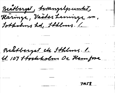 Bild på arkivkortet för arkivposten Bråtberget