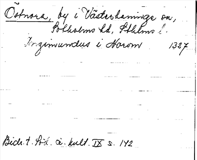 Bild på arkivkortet för arkivposten Östnora
