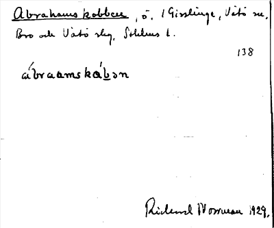 Bild på arkivkortet för arkivposten Abrahamskobben