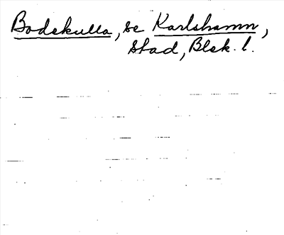 Bild på arkivkortet för arkivposten Bodekulla