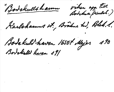 Bild på arkivkortet för arkivposten *Bodekullshamn