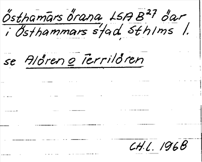 Bild på arkivkortet för arkivposten Östhamars örana, se Alören o. Terrilören