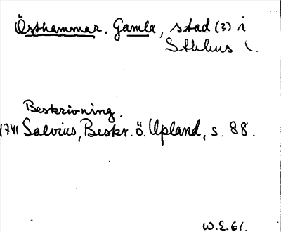 Bild på arkivkortet för arkivposten Östhammar, Gamla