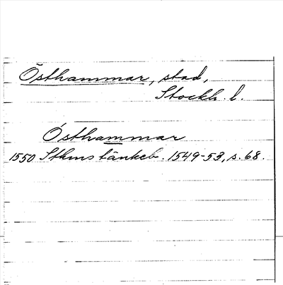 Bild på arkivkortet för arkivposten Östhammar