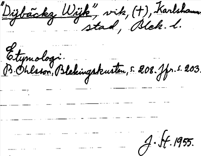 Bild på arkivkortet för arkivposten »Dÿbäckz Wÿk»