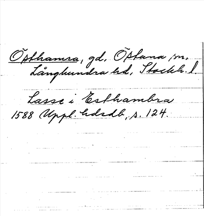 Bild på arkivkortet för arkivposten Östhamra