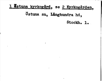 Bild på arkivkortet för arkivposten Östuna kyrkogård, se 2 Kyrkogården