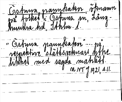 Bild på arkivkortet för arkivposten Östuna pannkakor