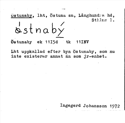 Bild på arkivkortet för arkivposten Östunaby