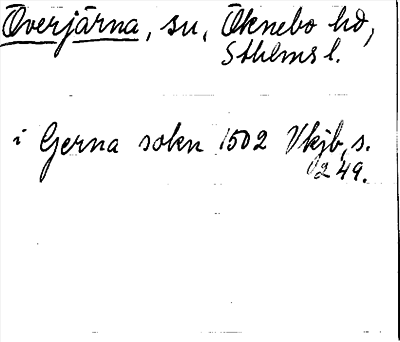 Bild på arkivkortet för arkivposten Överjärna
