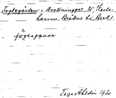 Bild på arkivkortet för arkivposten Fogdegården