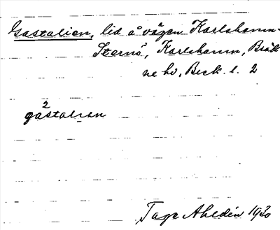 Bild på arkivkortet för arkivposten Gastulien
