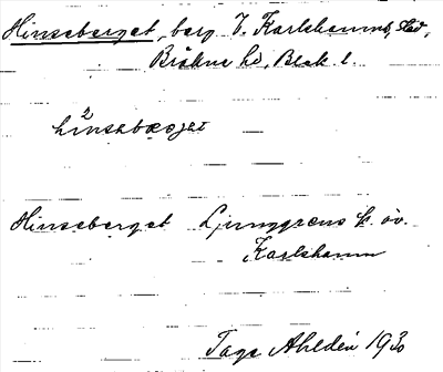 Bild på arkivkortet för arkivposten Hinseberget