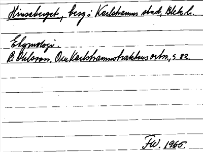 Bild på arkivkortet för arkivposten Hinseberget