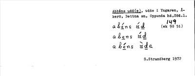 Bild på arkivkortet för arkivposten Abbéns udd(e)
