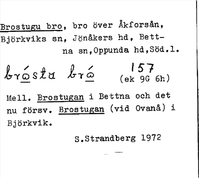 Bild på arkivkortet för arkivposten Brostugu bro