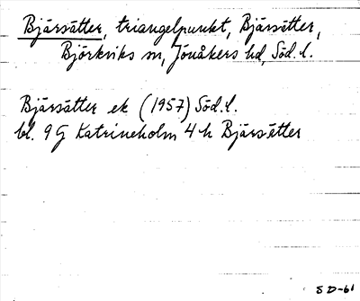 Bild på arkivkortet för arkivposten Bjärsätter