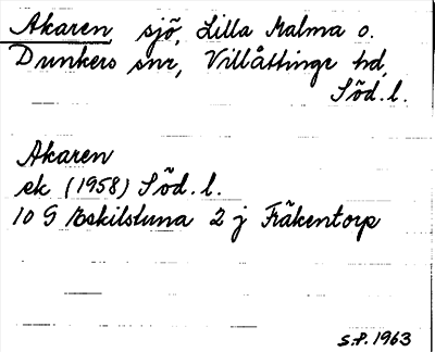 Bild på arkivkortet för arkivposten Akaren