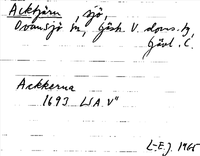 Bild på arkivkortet för arkivposten Acktjärn