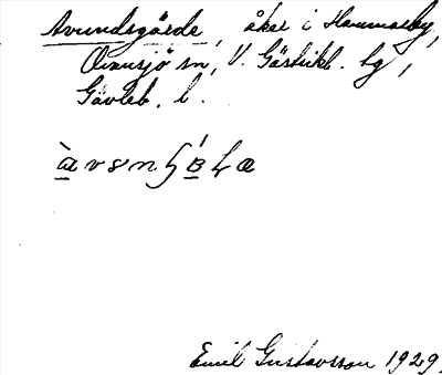 Bild på arkivkortet för arkivposten Avundsgärde