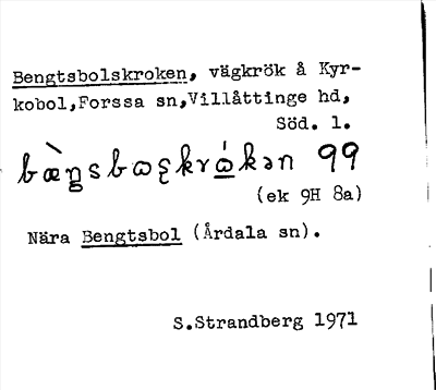 Bild på arkivkortet för arkivposten Bengtsbolskroken
