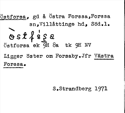 Bild på arkivkortet för arkivposten Östforsa