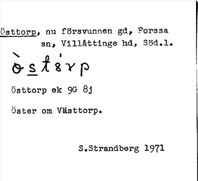 Bild på arkivkortet för arkivposten Östtorp
