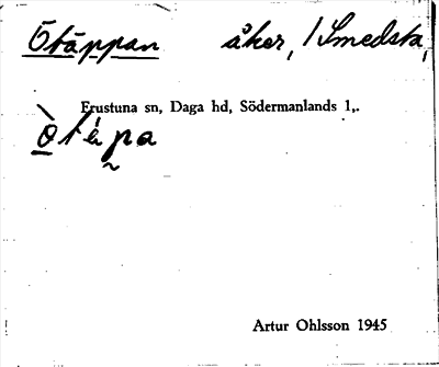 Bild på arkivkortet för arkivposten Ötäppan