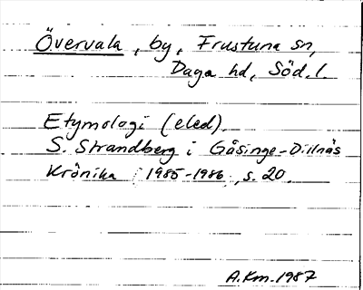 Bild på arkivkortet för arkivposten Övervala