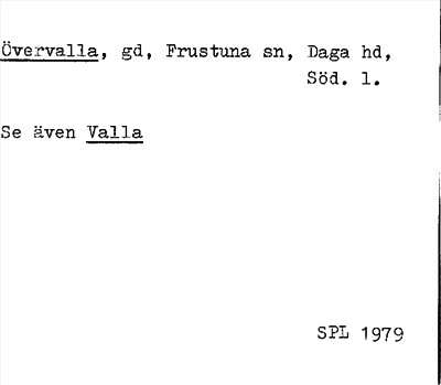 Bild på arkivkortet för arkivposten Övervalla, se Valla