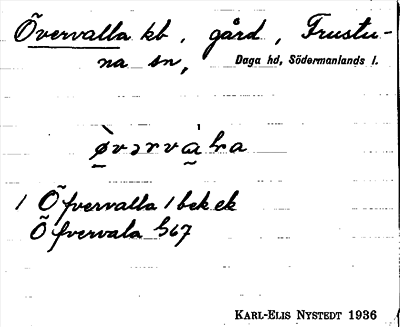 Bild på arkivkortet för arkivposten Övervalla