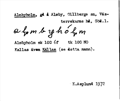 Bild på arkivkortet för arkivposten Almbyholm
