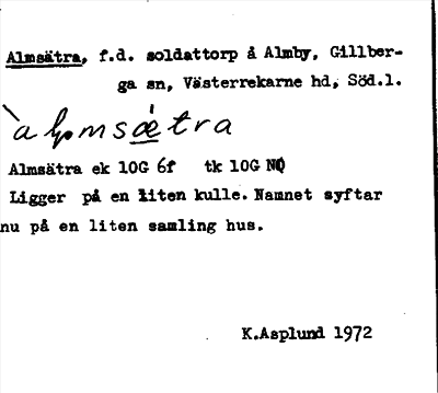 Bild på arkivkortet för arkivposten Almsätra