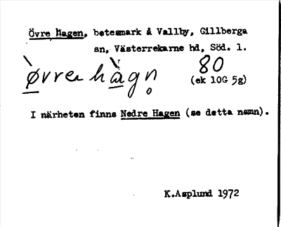 Bild på arkivkortet för arkivposten Övre Hagen