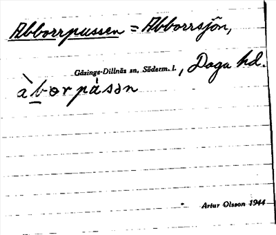 Bild på arkivkortet för arkivposten Abborrpussen