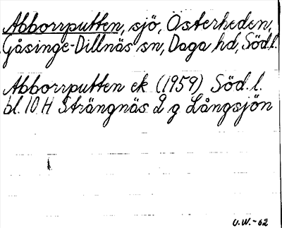 Bild på arkivkortet för arkivposten Abborrputten
