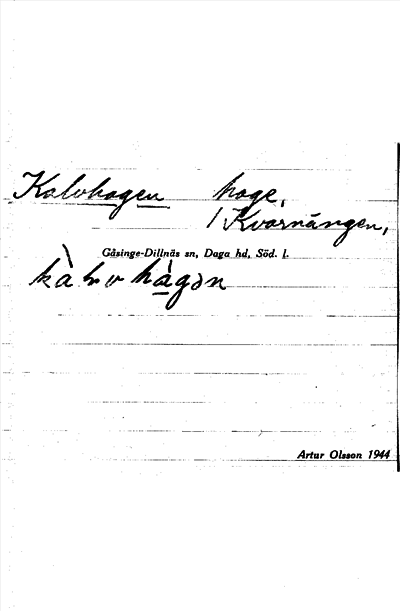 Bild på arkivkortet för arkivposten Alvhagen