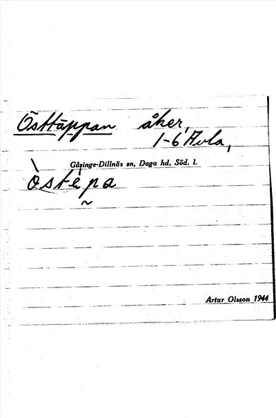 Bild på arkivkortet för arkivposten Östtäppan